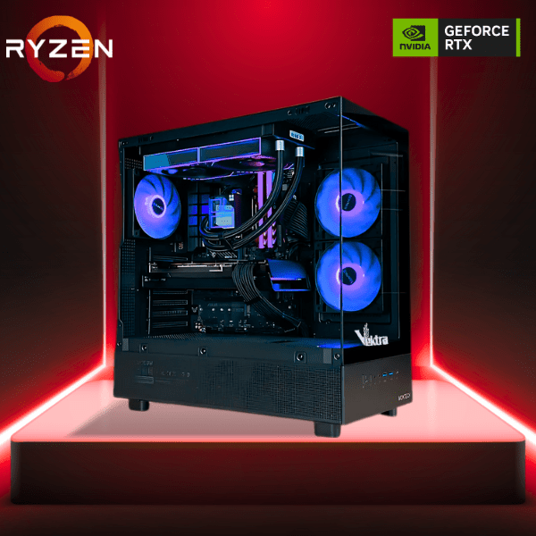 Vektra RDY XR Black AMD Gaming PC - AMD Ryzen CPU, Nvidia GeForce RTX, 32GB DDR5 RAM, 1TB Gen4 SSD, AIO Liquid Cooled, Windows 11 Pro, 2 Years Warranty - Vektra Computers LLC Vektra RDY XR Black AMD Gaming PC - AMD Ryzen CPU, Nvidia GeForce RTX, 32GB DDR5 RAM, 1TB Gen4 SSD, AIO Liquid Cooled, Windows 11 Pro, 2 Years Warranty - Vektra Computers LLC